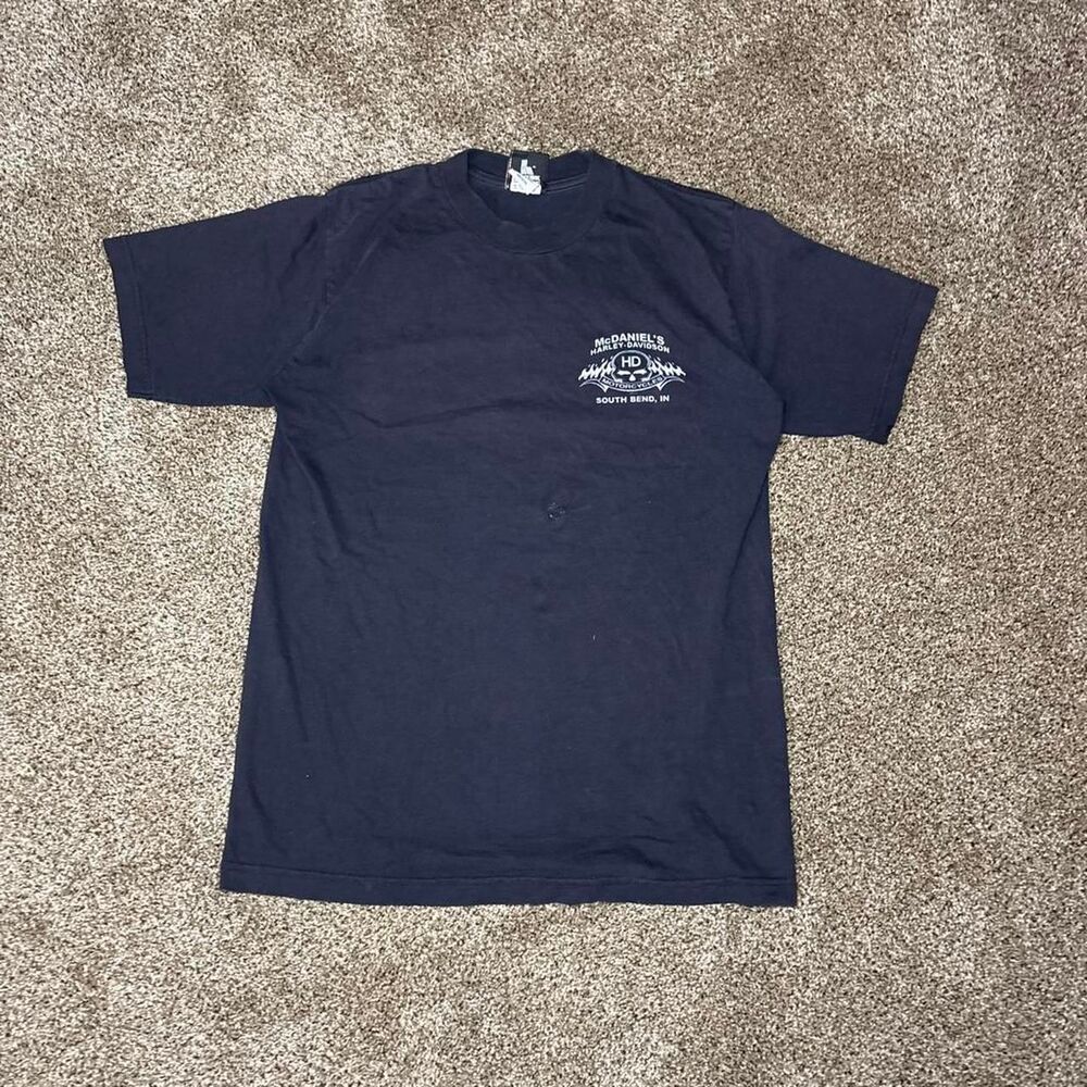 Harley-davidson Men's Navy and Black T-shirt
